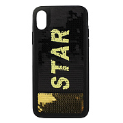 Чехол-накладка - SC157 с пайетками для "Apple iPhone XS Max" (007) ..