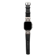 Ремешок - ApW40 экокожа Apple Watch 42/44/45/49 mm (black)