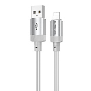 Кабель USB - Apple lightning Borofone BX108 12W 100см 2,4A  (gray)