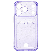 Чехол-накладка - SC300 с картхолдером для "Apple iPhone 17 Pro" (violet)