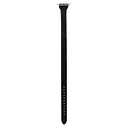 Ремешок - ApW Double Tour Apple Watch 42/44/45/49 mm кожаный на пряжке (black)