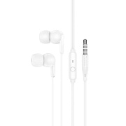 Проводные наушники с микрофоном внутриканальные Hoco M124 Wide Jack 3,5  (white)