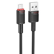 Кабель USB - micro USB Borofone BX110 Beneficio 12W 100см 2,4A  (black)