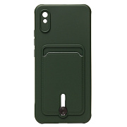 Чехол-накладка - SC304 с картхолдером для "Xiaomi Redmi 9A/Redmi 9i" (dark green) (208494)