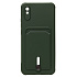 Чехол-накладка - SC304 с картхолдером для "Xiaomi Redmi 9A/Redmi 9i" (dark green) (208494)