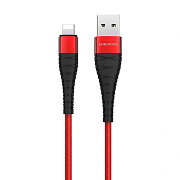 Кабель USB - Apple lightning Borofone BX32 Munificent  100см 2,4A  (red)