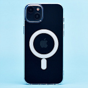 Чехол-накладка - SM006 SafeMag для "Apple iPhone 15 Plus" (прозрачный)