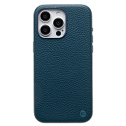 Чехол-накладка Cellis SM030 SafeMag для "Apple iPhone 15 Pro Max"Натуральная кожа зернистая (dark blue) (237473)