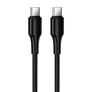 Кабель Type-C - Type-C Hoco X120 60W 100см 3A  (black)
