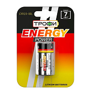 Батарейка 123A Трофи CR123A ENERGY POWER Lithium (1-BL) (10/100) 