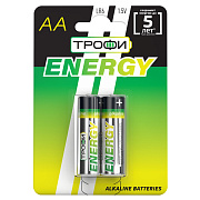 Батарейка AA Трофи LR6 ENERGY Alkaline (2-BL) (20/360)