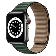 Ремешок - ApW31 Apple Watch 38/40/41 mm экокожа на магните (green)