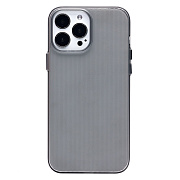 Чехол-накладка - PC089 для "Apple iPhone 13 Pro Max" (matte transparent/black)