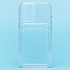 Чехол-накладка - SC276 с картхолдером для "Apple iPhone 13 Pro" (transparent)