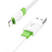 Кабель USB - Apple lightning Borofone BX89 12W 100см 2,4A  (white/green)