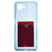Чехол-накладка - SC276 с картхолдером для "OPPO realme C30" (blue)