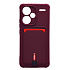 Чехол-накладка - SC304 с картхолдером для "Xiaomi Redmi Note 13 Pro+" (bordo)