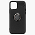 Чехол-накладка - SC131 для "Apple iPhone 12/iPhone 12 Pro" + кольцо держатель (black)