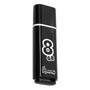Флэш накопитель USB  8 Гб Smart Buy Glossy (black)