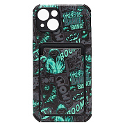 Чехол-накладка - SC284 с картхолдером для "Apple iPhone 13" (001) (multicolor)