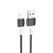 Кабель USB - Apple lightning Borofone BX84 12W 100см 2,4A  (black)