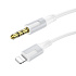 Кабель Lightning - 3.5mm Borofone BL19 Creator (повр. уп.)  100см   (white)
