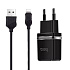 Адаптер Сетевой с кабелем Hoco C12 2USB 2,4A/10W (USB/Lightning) (black)