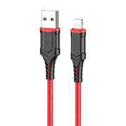 Кабель USB - Apple lightning Borofone BX67 12W 100см 2,4A  (red)