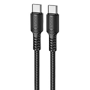 Кабель Type-C - Type-C Borofone BX116 Certain 60W 100см 3A  (black)