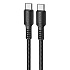 Кабель Type-C - Type-C Borofone BX116 Certain 60W 100см 3A  (black)