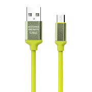 Кабель USB - micro USB - DC-130 7,5W 100см 1,5A  (green)