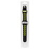 Ремешок - ApW Sport Band (повр. уп.) Apple Watch 38/40/41 mm силикон на кнопке (S) (black/green)