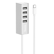 Хаб USB Hoco HB1 USB-4USB (80cm) (silver)