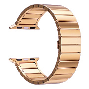 Ремешок - ApW34 металл блочный на застежке Apple Watch 38/40/41 mm (rose gold)
