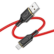 Кабель USB - micro USB Hoco X95 Goldentop 12W 100см 2,4A  (red)