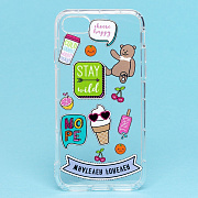 Чехол-накладка - SC196 для "Apple iPhone 7/iPhone 8/iPhone SE 2020" (005) (прозрачный)