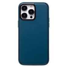 Чехол-накладка - PC084 экокожа для "Apple iPhone 14 Pro Max" (blue) 