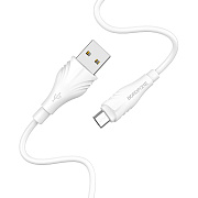 Кабель USB - micro USB Borofone BX18 12W 300см 2,4A  (white)
