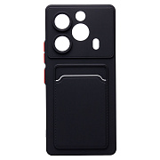 Чехол-накладка - SC337 с картхолдером для "Tecno Pova 6 Pro 5G" (black) (229158)
