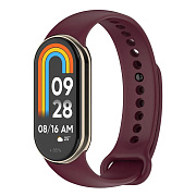 Ремешок - WB13 силикон на кнопке Xiaomi Mi Band 9 (bordo)