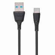Кабель USB - Type-C Celebrat FLY-2T  100см 2,4A  (black)