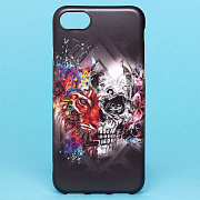 Чехол-накладка - SC185 для "Apple iPhone 7/iPhone 8/iPhone SE 2020" (002) (black/orange)