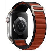 Ремешок - ApW27 Alpine Loop Apple Watch 42/44/45/49 mm текстиль (black/brown)