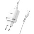 Адаптер Сетевой с кабелем Hoco C12Q QC3.0 USB 3A/18W (USB/Type-C) (white)