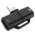 Переходник Lightning (м) - Lightning (п) Hoco LS20 0,9см (black)