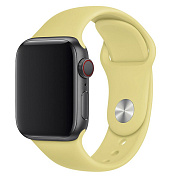 Ремешок - ApW Sport Band Apple Watch 38/40/41 mm силикон на кнопке (S) (lemon cream)