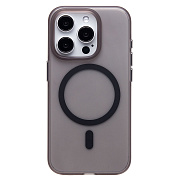 Чехол-накладка - SM038 SafeMag для "Apple iPhone 15 Pro" (black/matte transparent) (238590)