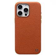Чехол-накладка Cellis SM030 SafeMag для "Apple iPhone 15 Pro Max" Натуральная кожа зернистая (brown) (237474)