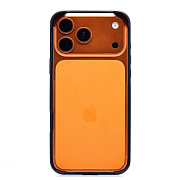 Чехол-бампер - металлический с силиконовыми бортами  для "Apple iPhone 17 Pro Max/18 Pro Max" (deep blue)