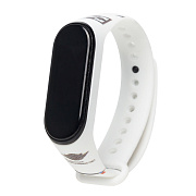 Ремешок - WB01 Xiaomi Mi Band 3/Mi Band 4 силикон (006) (white)